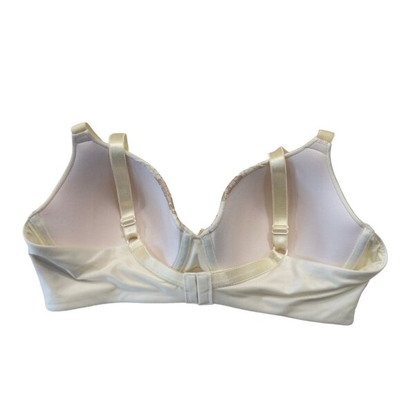 Bali Women SZ 38C Ivory Full Coverage Smooth Comfort Stretch Lace Underwire Bra - Picture 7 of 10